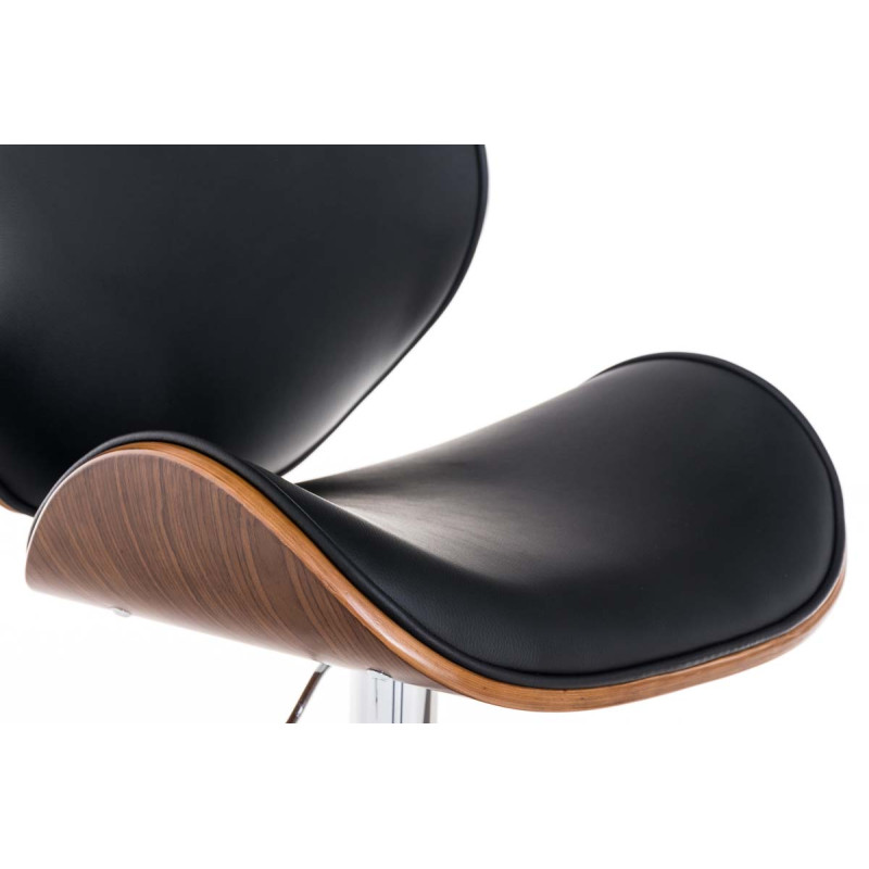 Tabouret de bar en noyer Edmonds noyer/noir