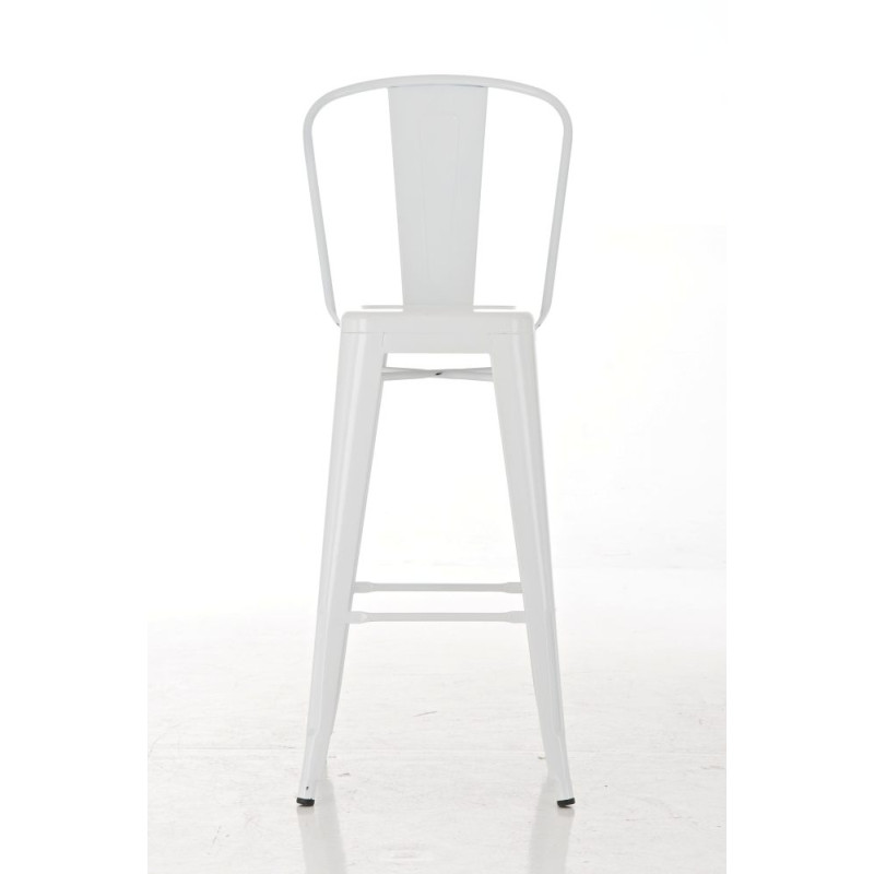 Sgabello Aiden in metallo bianco