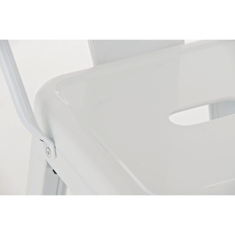 Sgabello Aiden in metallo bianco