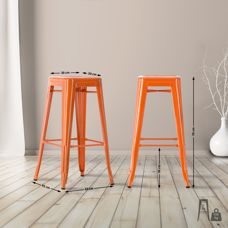 Tabouret de bar Joshua orange