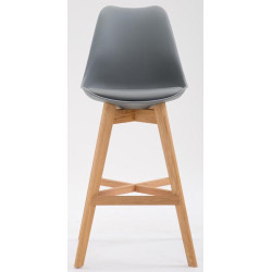 Lot de 2 tabourets de bar Cannes plastique natura gris