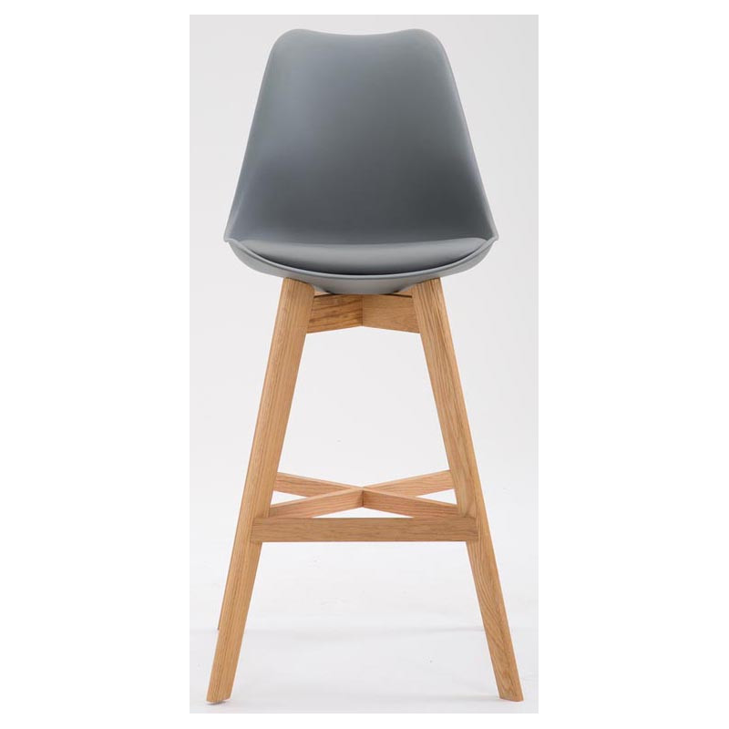 Lot de 2 tabourets de bar Cannes plastique natura gris