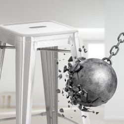 Tabouret de bar Joshua argent