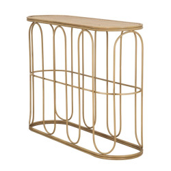 Console Samui – Métal et rotin naturel 110x32x77 cm