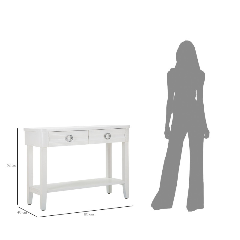 Console Shine – Blanc, 110x40x82 cm
