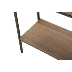 Console Toronto – Bois de sapin et métal gris/marron 120x31x72 cm