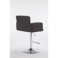 Tabouret de bar Los Angeles tissu C gris foncé