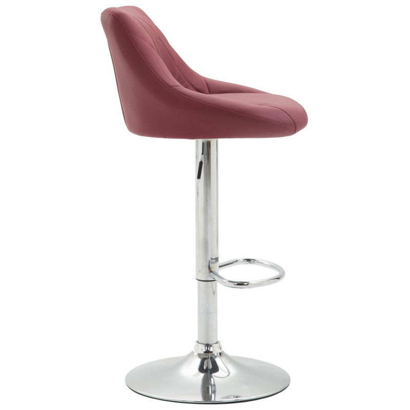 Tabouret de bar Lazio similicuir chromé