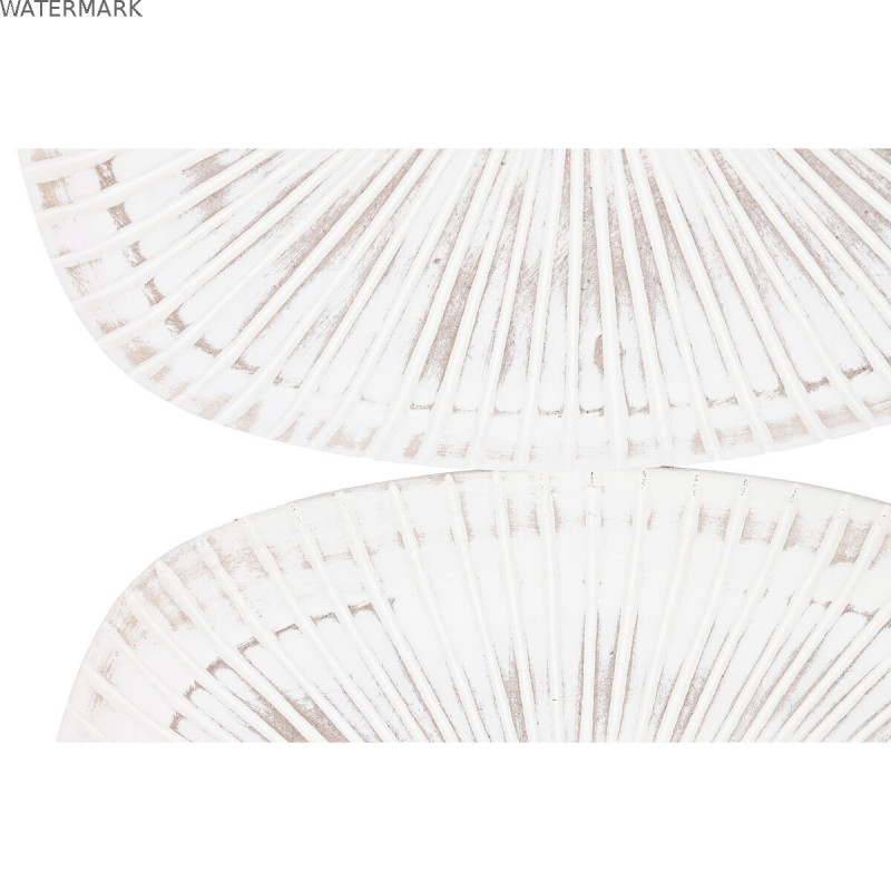 Décoration murale Home ESPRIT Blanc Moderne Finition vieillie 89 x 2,5 x 89 cm