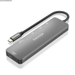 Hub USB Aisens ASUC-6P016-GR Gris Multicouleur