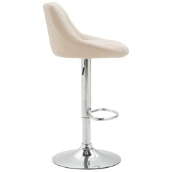 Tabouret de bar Lazio similicuir chromé