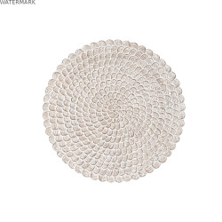 Décoration murale DKD Home Decor Finition vieillie Naturel 120 x 3 x 120 cm Blanc Indien