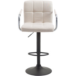 Tabouret de bar Lucy V2 en tissu beige