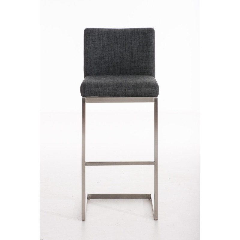 Tabouret de bar en tissu Paros gris foncé