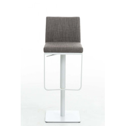 Tabouret de bar Panama W en tissu gris