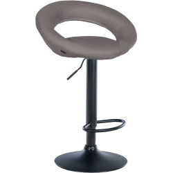 Tabouret de bar Olinda en tissu gris