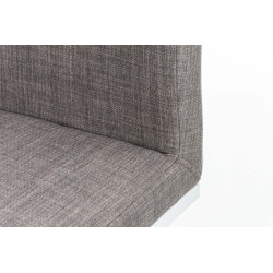Tabouret de bar Panama W en tissu gris