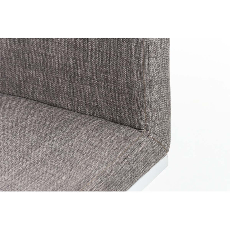 Tabouret de bar Panama W en tissu gris