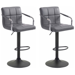 Lot de 2 tabourets de bar Lucy V2 gris