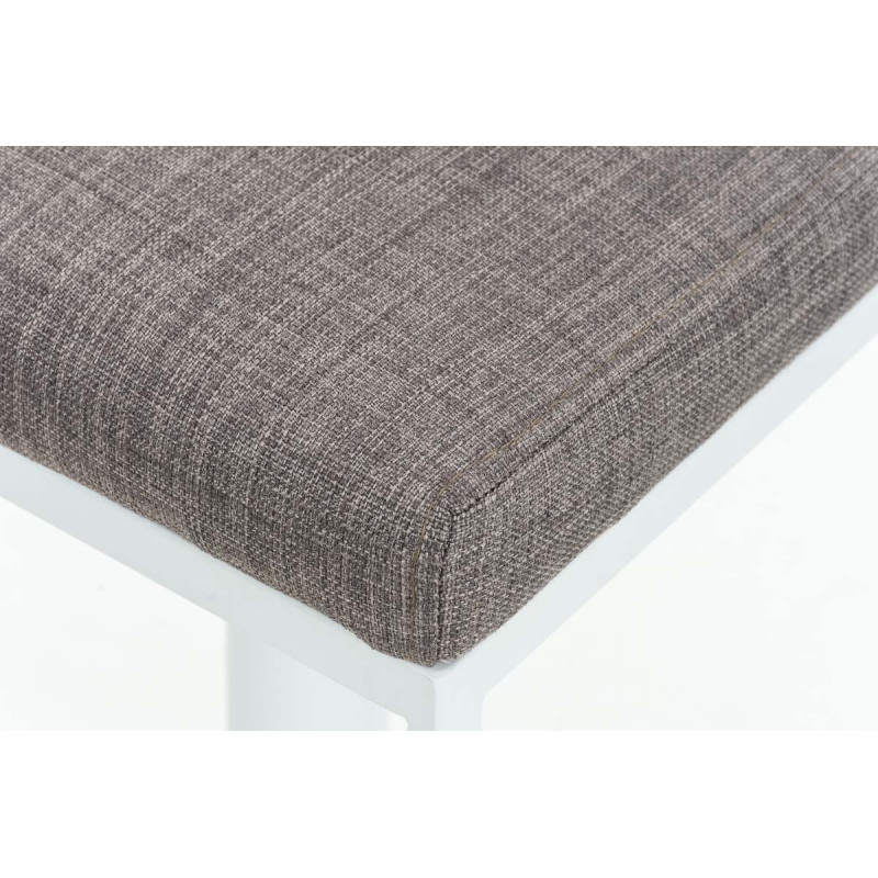 Tabouret de bar Panama W en tissu gris