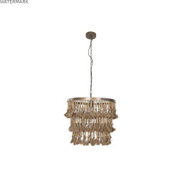 Suspension Home ESPRIT Marron Naturel Bois Métal 50 W 53 x 53 x 123 cm