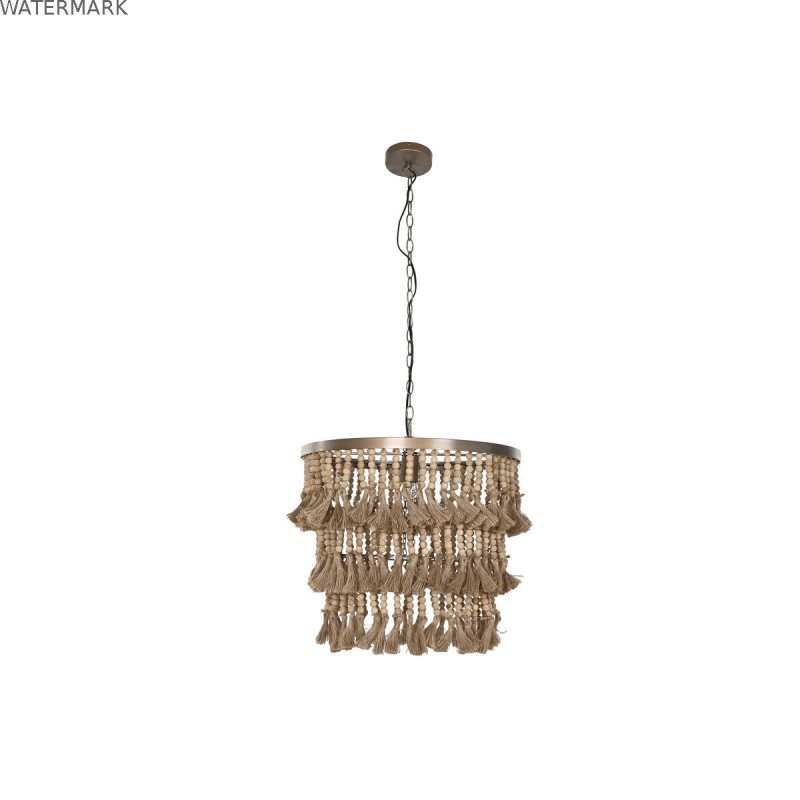 Suspension Home ESPRIT Marron Naturel Bois Métal 50 W 53 x 53 x 123 cm Suspension Home ESPRIT Marron Naturel Bois Métal 50 W 53 x 53 x 123 cm