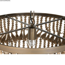 Suspension Home ESPRIT Marron Naturel Bois Métal 50 W 53 x 53 x 123 cm