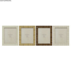 Cadre photo Home ESPRIT Beige Naturel Verre polystyrène Scandinave 25,5 X 2 X 30,5 cm (4 Unités)