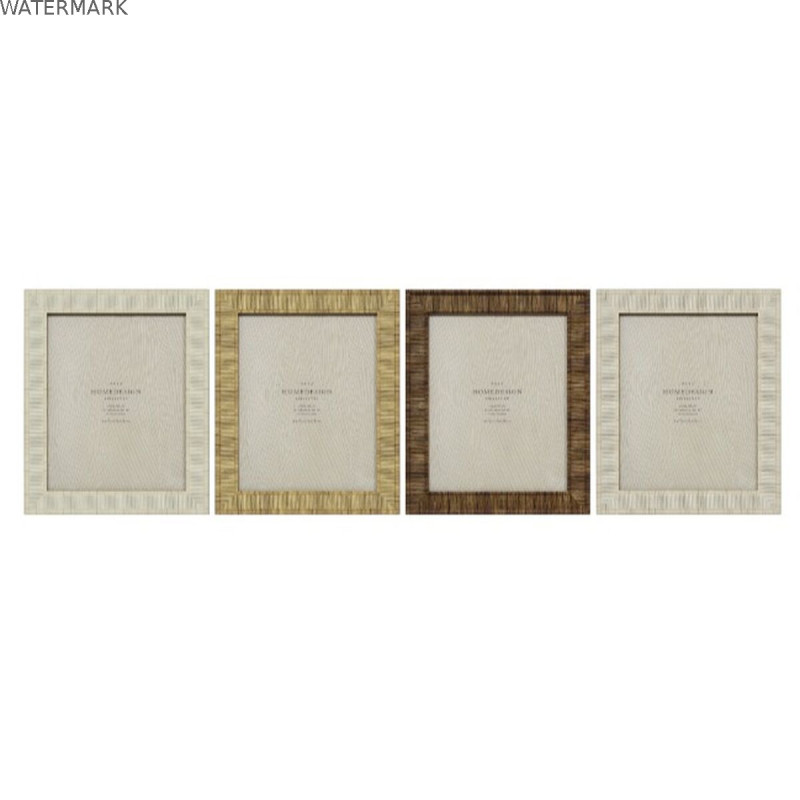 Cadre photo Home ESPRIT Beige Naturel Verre polystyrène Scandinave 25,5 X 2 X 30,5 cm (4 Unités)