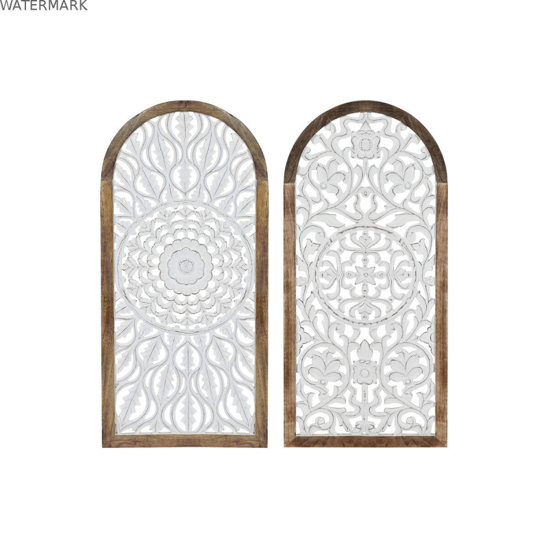 Décoration murale Home ESPRIT Blanc Naturel Mandala Arabe 45 x 3,3 x 95 cm (2 Unités) Décoration murale Home ESPRIT Blanc Naturel Mandala Arabe 45 x 3,3 x 95 cm (2 Unités)