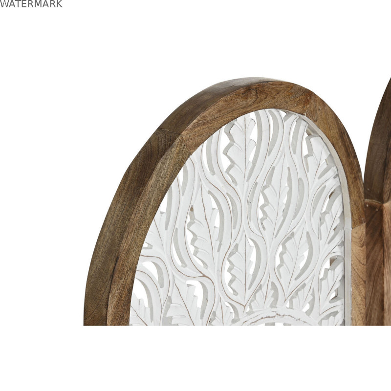 Décoration murale Home ESPRIT Blanc Naturel Mandala Arabe 45 x 3,3 x 95 cm (2 Unités)