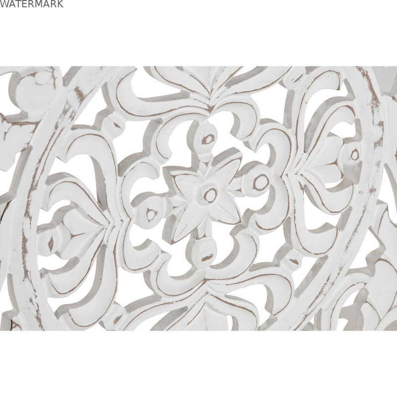 Décoration murale Home ESPRIT Blanc Naturel Mandala Arabe 45 x 3,3 x 95 cm (2 Unités)