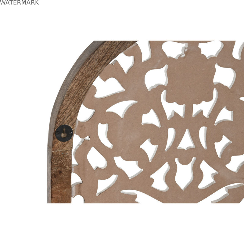 Décoration murale Home ESPRIT Blanc Naturel Mandala Arabe 45 x 3,3 x 95 cm (2 Unités)