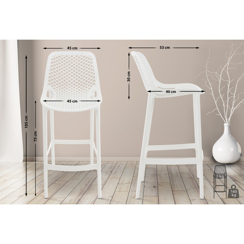 Tabouret de bar Air blanc