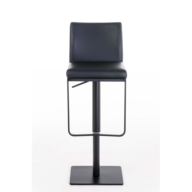 Tabouret de bar Panama B en cuir artificiel noir
