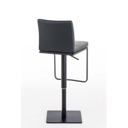 Tabouret de bar Panama B en cuir artificiel noir