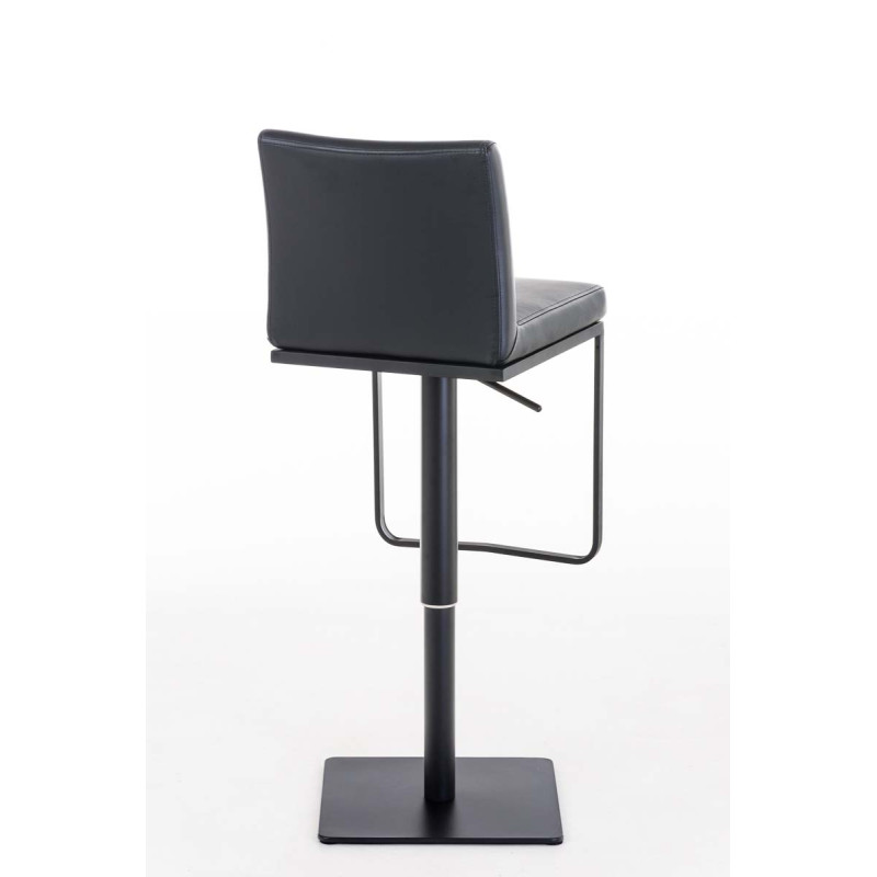 Tabouret de bar Panama B en cuir artificiel noir
