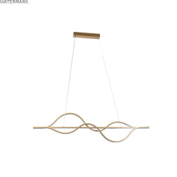 Suspension Home ESPRIT Blanc Doré Silicone Aluminium 55 W 120 x 10 x 30 cm
