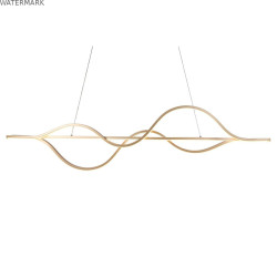 Suspension Home ESPRIT Blanc Doré Silicone Aluminium 55 W 120 x 10 x 30 cm