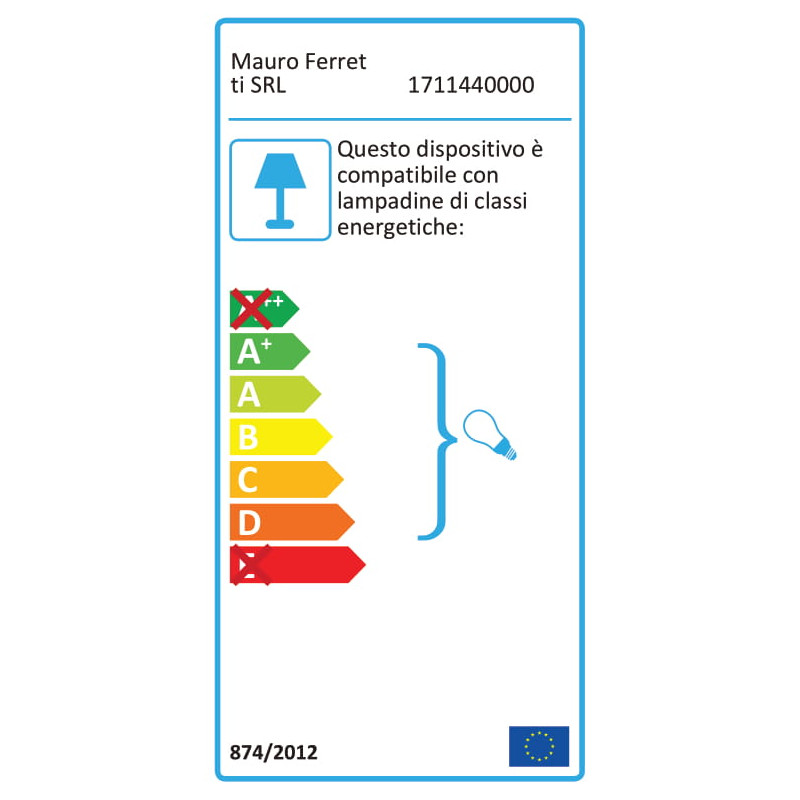 LAMPADAIRE OVALE GLAMY CM 51x24x180