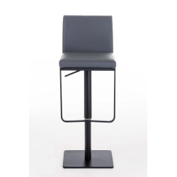 Tabouret de bar Panama B en cuir artificiel gris