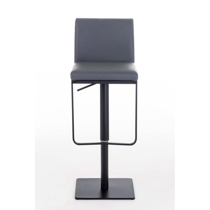 Tabouret de bar Panama B en cuir artificiel gris