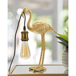 Lampe de table Flamant rose – Petite lampe déco 13x11,5x39,5 cm | Éclairage animalier