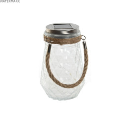 Décoration lumineuse Home ESPRIT Transparent Argenté 11 x 11 x 18 cm