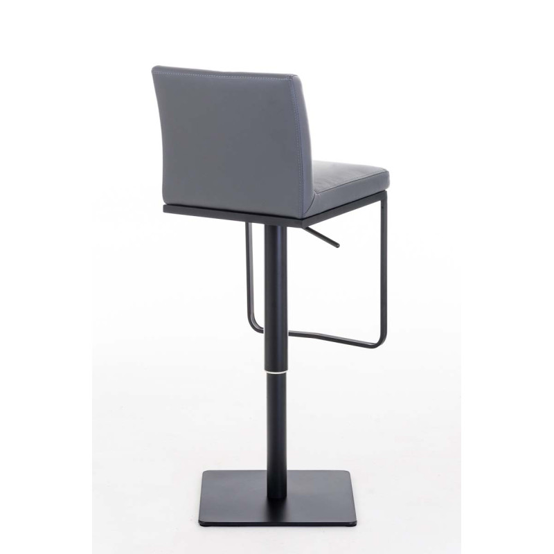 Tabouret de bar Panama B en cuir artificiel gris