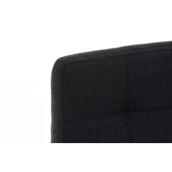 Tabouret de bar Lincoln en tissu gris foncé