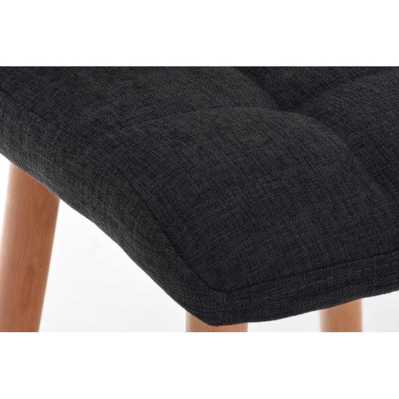 Tabouret de bar Lincoln en tissu gris foncé