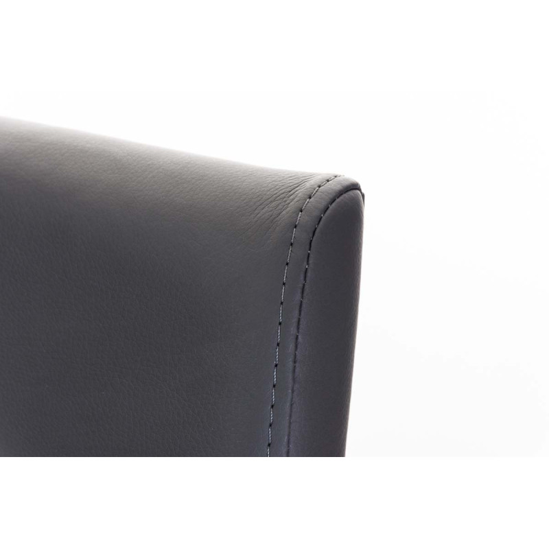 Tabouret de bar Panama B en cuir artificiel gris