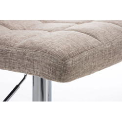 Tabouret de bar Peru, tissu C crème