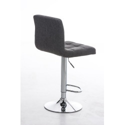 Tabouret de bar Peru, tissu C gris clair
